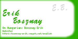 erik bosznay business card